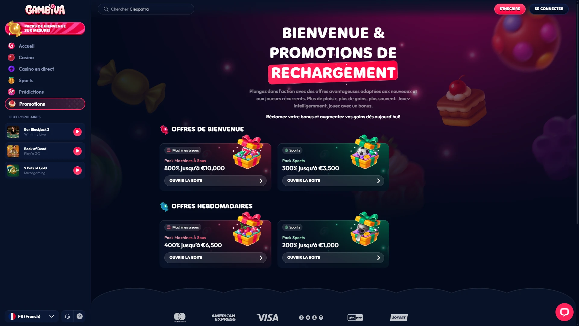 Gagnez plus avec les bonus Gambiva.