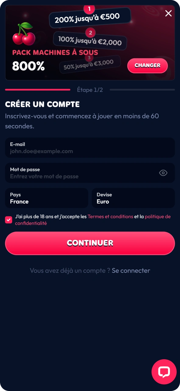 Rejoignez le casino rapidement et facilement via l'application Gambiva.