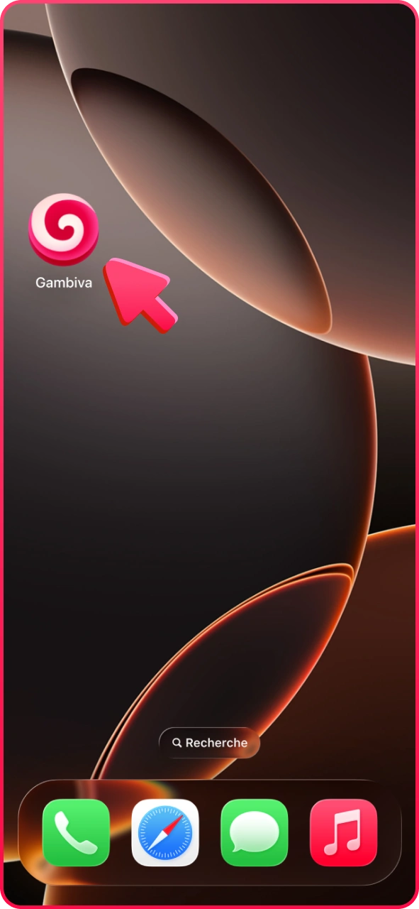 Lancez l'application iOS Gambiva et jouez.